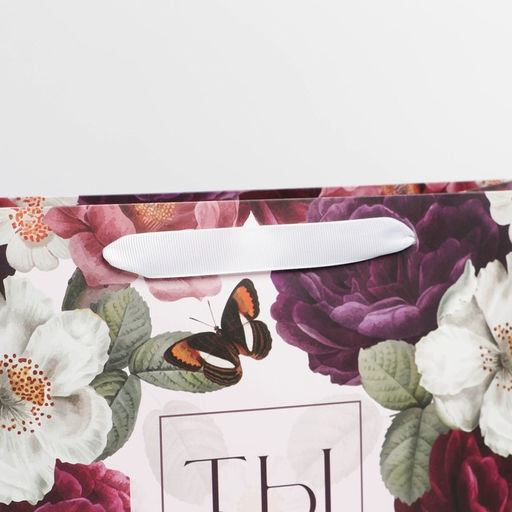 Пакет подарочный ламинированный, упаковка, Цветы, L 31?40?11.5 см