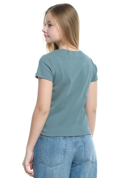 Футболка в рубчик 22-0210 хаки