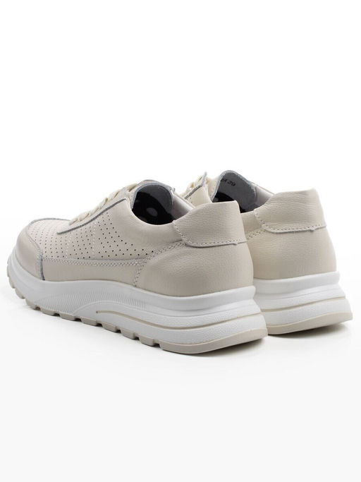 03-C207-2A LT. BEIGE Полуботинки летние женские (натуральная кожа)