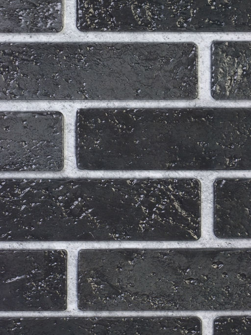 Стеновая панель ПВХ, 498×960 мм, цвет кирпич чёрный