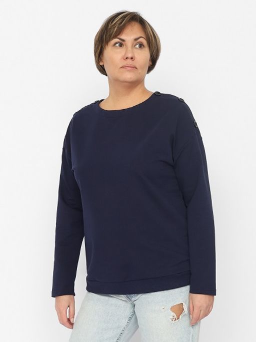 CRB wear/FWMW 60220-41 Джемпер женский,темно-синий/Ex.Cherubino