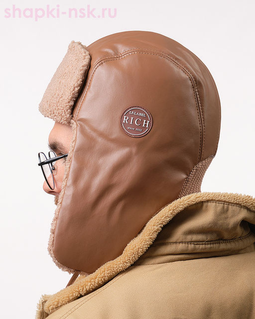 45-3-54 Ушанка мужская кожа (56-62)