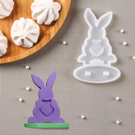 Силиконовый молд Заяц-конструктор, 12?8 см, прозрачный