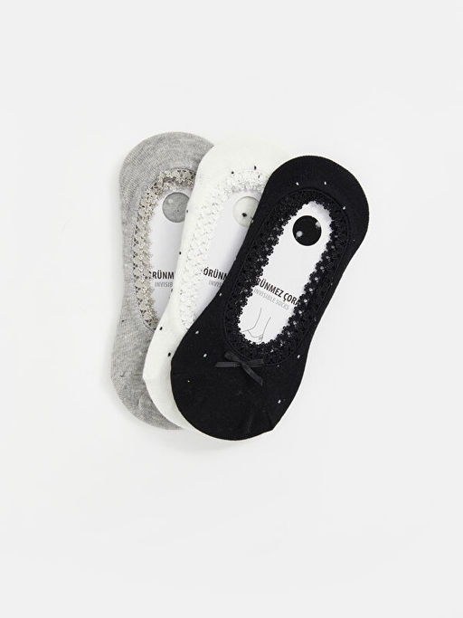 Desenli Kad?n Babet ?orap 3l?