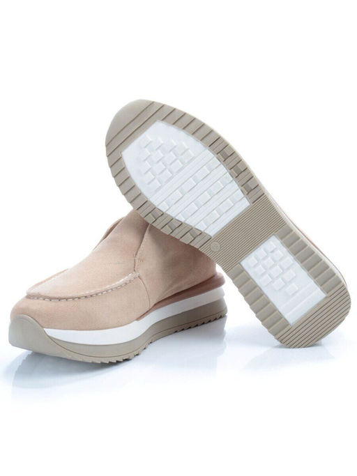 01-5576-6 BEIGE Ботинки демисезонные женские (натуральная замша, байка)