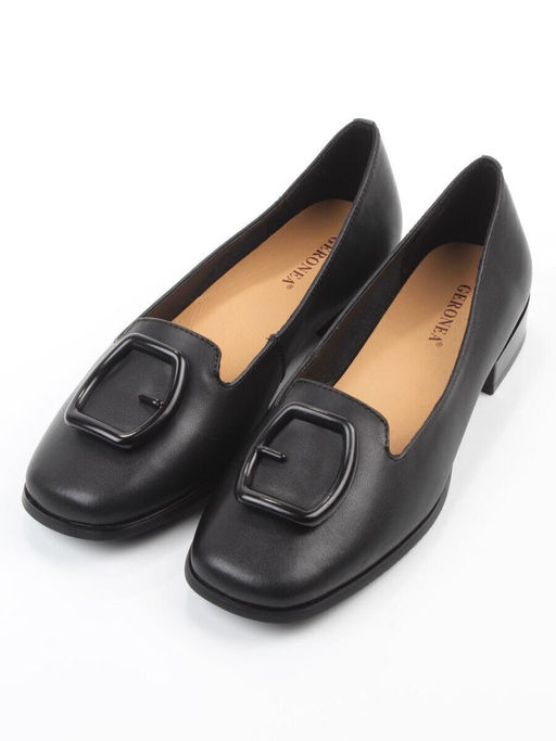 06-DLG03-1 BLACK Туфли женские (натуральная кожа)