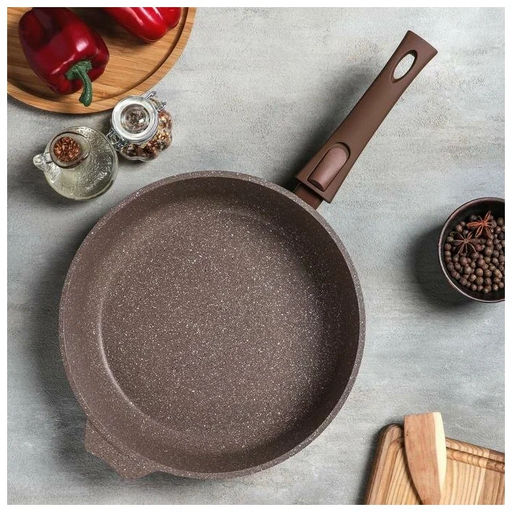 Сковорода 28см АП Гранит brown со съемной ручкой арт.028806 /Мечта/  фото 9
