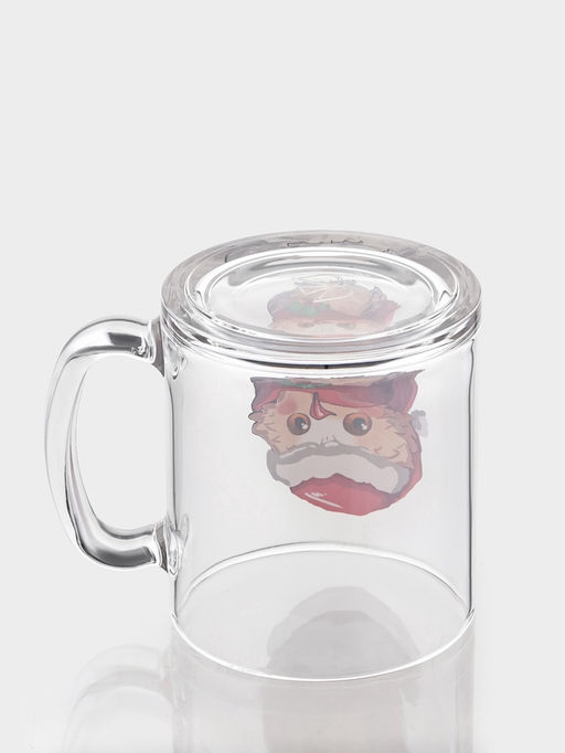 Цена за 24 шт. Кружка Чайная. Новогодние зверушки, 320 мл, стекло, рисунок МИКС