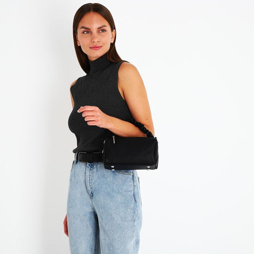 Сумка-багет на молнии, цвет чёрный - Simaland фото 10