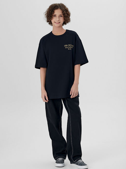 Футболка для мальчиков черная с принтом - Mark formelle фото 4