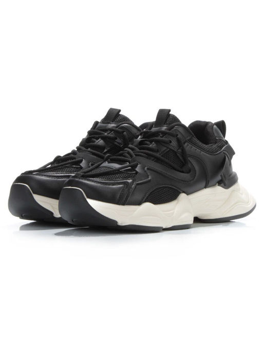 05-6035-1 BLACK Кроссовки женские (искусственные материалы)