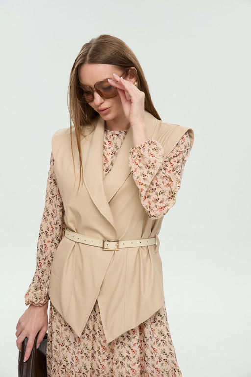 Костюм NIKVA н1046-1 крем-брюле и бежевый мультиколор