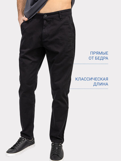 Мужские джинсы straight fit в черном цвете