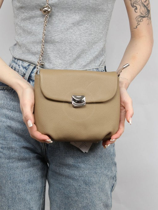 Сумка женская натуральная кожа GU 2066-99147, 1отд+карм/перег, плечевой ремень, капучино SALE 261152 - Adelia фото 5