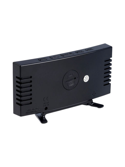 Часы-будильник электронные настольные, термометр, календарь, USB, 15*8 см, зеленые цифры