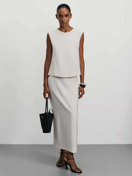 Топ из вискозы прямого кроя / Zarina  фото 2