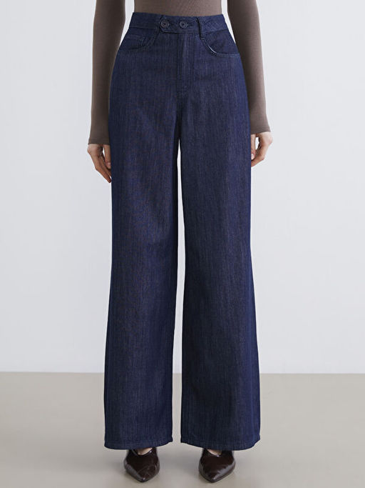 Wideleg Kad?n Jean Pantolon