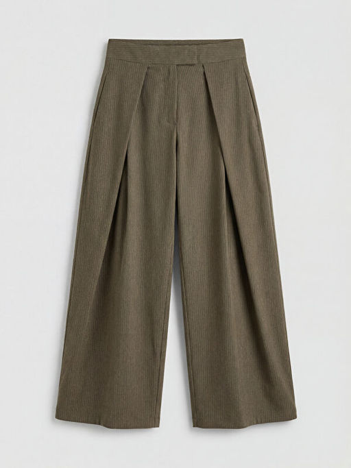 Y?ksek Bel Geni? Pa?a Kad?n Pantolon