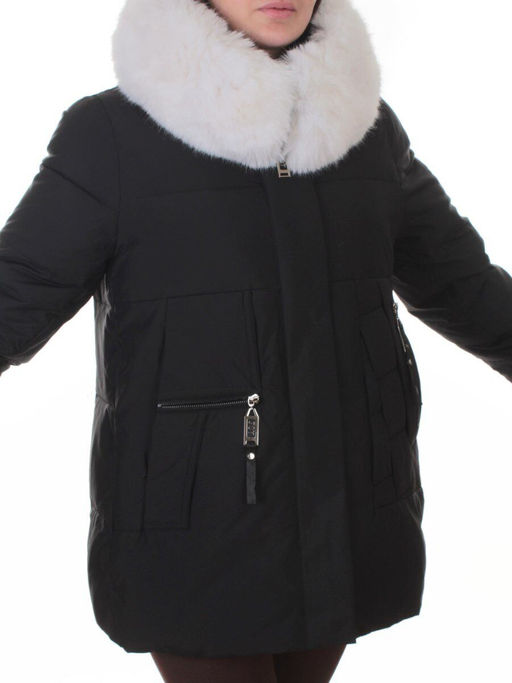 M-M02 BLACK Куртка зимняя женская (200 гр. холлофайбер)