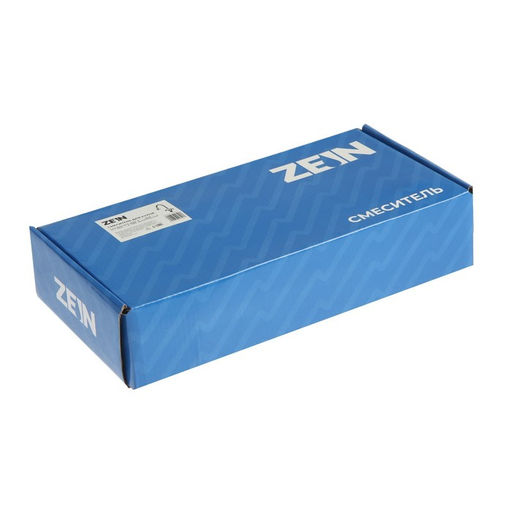 Смеситель для кухни ZEIN ZC2032, гибкий силиконовый излив,кран-букса латунь 1/2", белый/хром