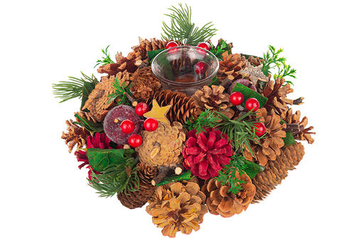 Новогоднее украшение подсвечник 22*22*11 см Тайна Рождества на 1 свечу, круг - Elan gallery фото 4