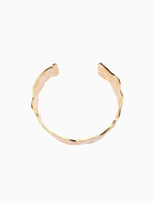 Браслет манжета «Мятый», цвет золото