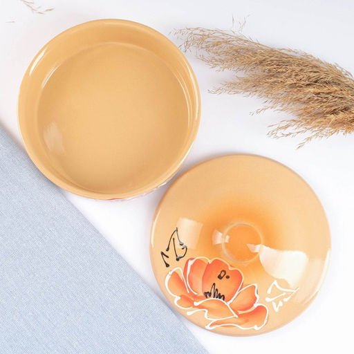 Набор для холодца Псковский гончар «Подарочный. Мак», 3 шт., 750 мл, керамика, бежевый