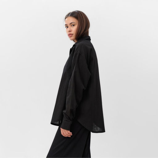 Рубашка женская MIST: Classic Collection, размер 44-46, чёрная