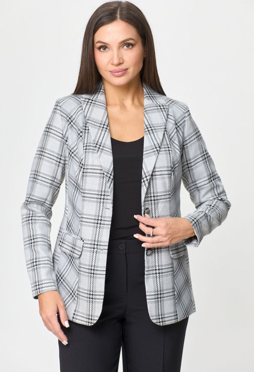 Жакет БелЭльСтиль 203 серо-черный фото 5