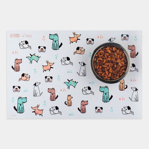 Коврик под миску «Собачья радость», 43×28 см