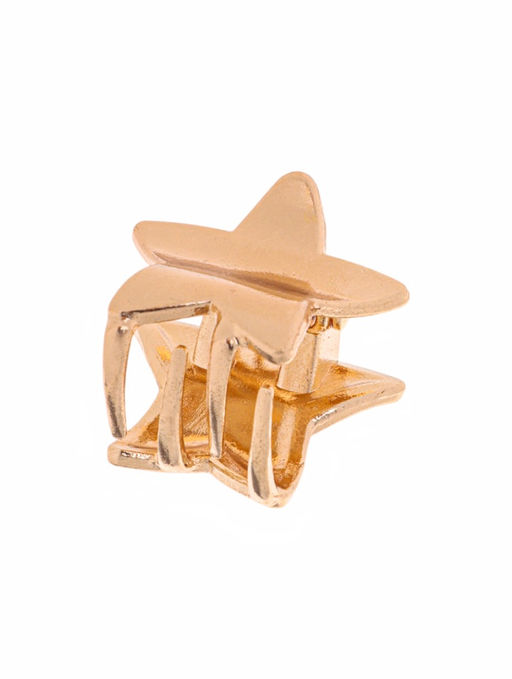 Цена за 6 шт. Крабик для волос «Брианна», звезда, 2 см, золото