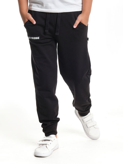 Брюки для мальчика на резинке черные 22-6002 черный