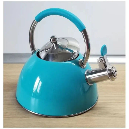 Чайник MUSICA, объем 2 л, из нерж. стали со свистком, окрашенный. комбин ручка арт.007189 - Mallony фото 3