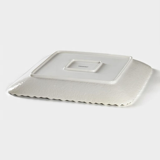 Тарелка Magistro «Цветок Бланш», 30×30 см, квадратная, фарфор, белая