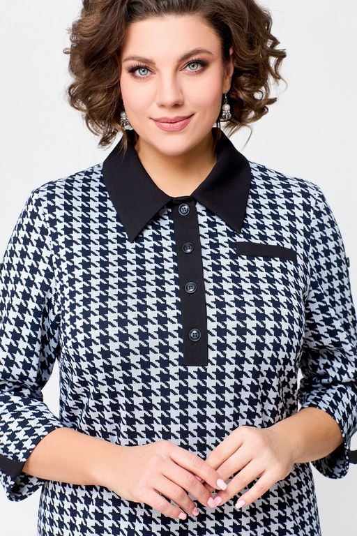 Платье Swallow 697.1 черно-белая гусиная лапка фото 3