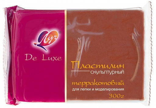 Пластилин скульптурный ЛУЧ DE LUXE терракотовый, 300 г  фото 2
