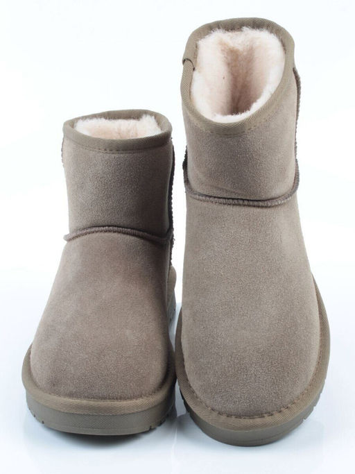 04-PF5854-6 KHAKI Угги женские (натуральная замша, 100% шерсть)