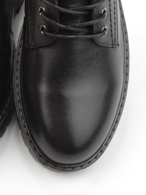 03-DYL75-1 BLACK Полуботинки женские (натуральная кожа)