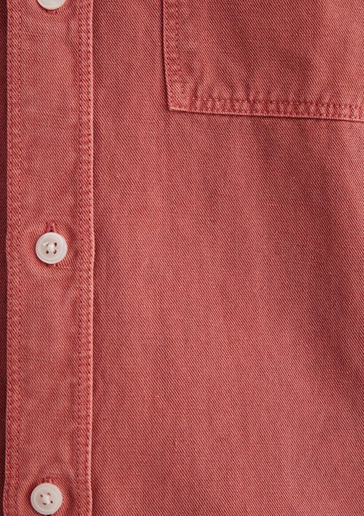 Keten Kar?s?ml? Pembe Tencel Gomlek - Mavi фото 8