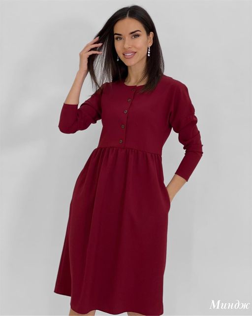 Платье Миндж (бордовый) - Nadi bordo фото 2