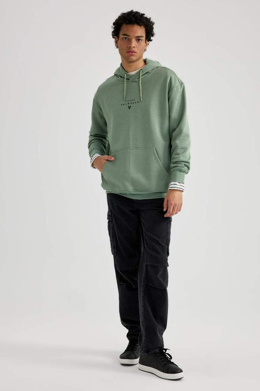 Джинсовые брюки с нормальной талией, комфортной посадкой и нормальным кроем, с карманом-карго - Defacto фото 2