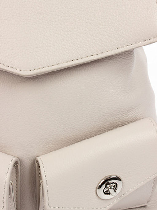 LACCOMA рюкзак А27149-молочный натуральная кожа хлопок