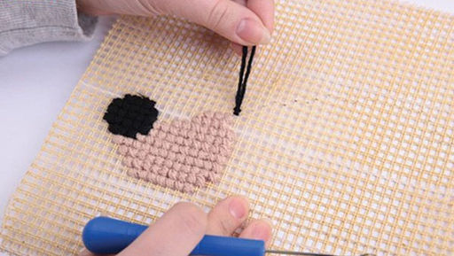 Gamma SS-102 крючок для коврового плетения металл пластик в блистере с пластиковой ручкой  фото 6