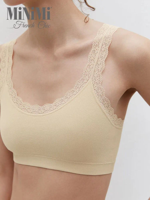 Mi 1121S French Chic Майка Топ (кроп-топ на широких бретелях с вкладышами) - Minimi фото 17