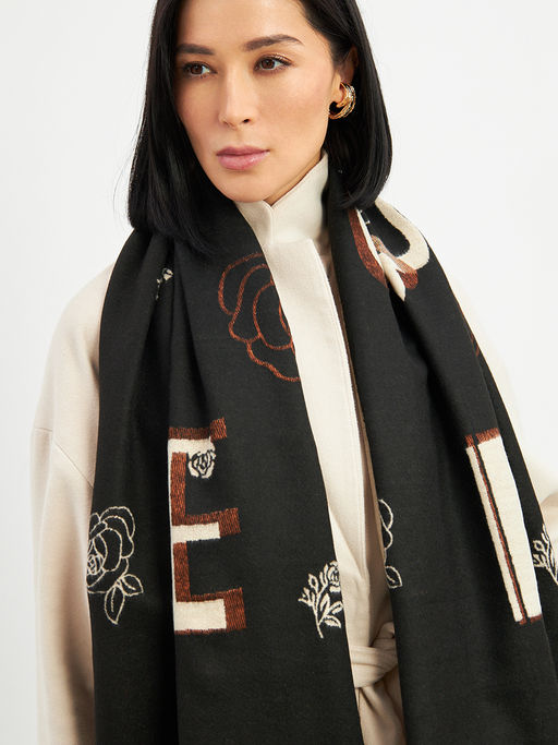 в составе ШЕРСТЬ и КАШЕМИР Большой, мягкий, теплый двусторонний палантин - Tantino фото 11