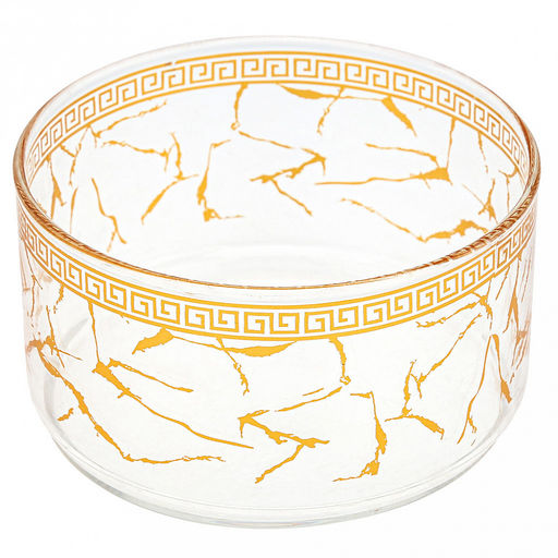 Блюдо-этажерка (конфетница, набор для холодца) стеклянное3-х секционное, 1 секция - 500мл д10,9см h6,3см, прозрачное стекло с деколью, одна бамбуковая крышка, ручка-кнопка "кристалл" с металлическим декором, металлическая подставка с ручкой, на ножка