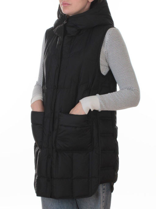 25-923 BLACK Жилет утепленный женский (утиный пух) - Fashion фото 5