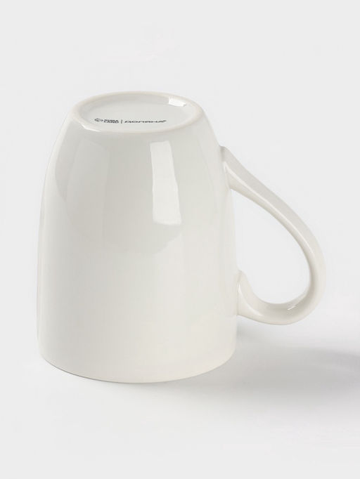 Кружка Доляна Цветы, 330 мл, фарфор, белая