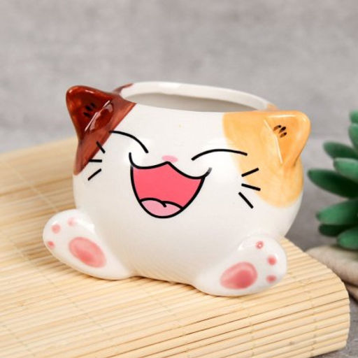 Кашпо 9х8х7 см Коты / WN33 /уп 6/96/ цветное - Галеонтрейд фото 3