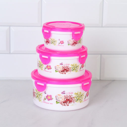 Салатник круглый 3 штуки с крышками / S3K /уп 72/ 300, 600, 1000 мл - ГалеонТрейд фото 3